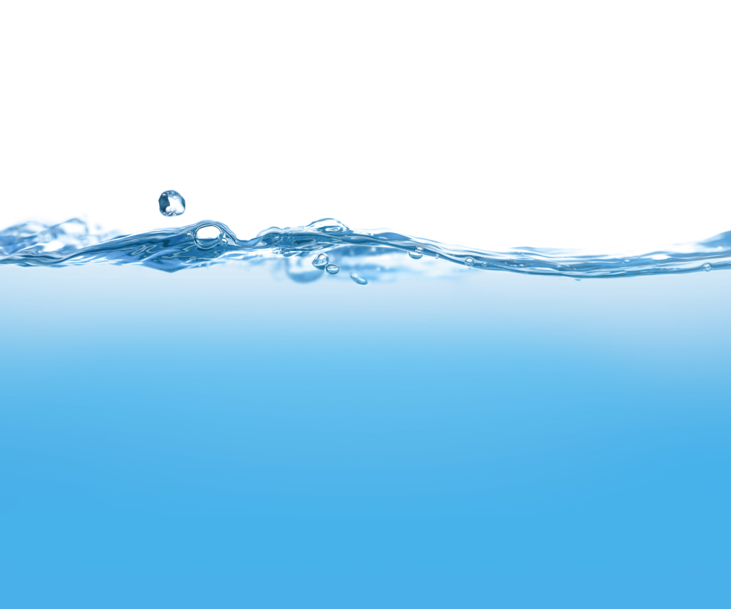 Water filling up a blue background